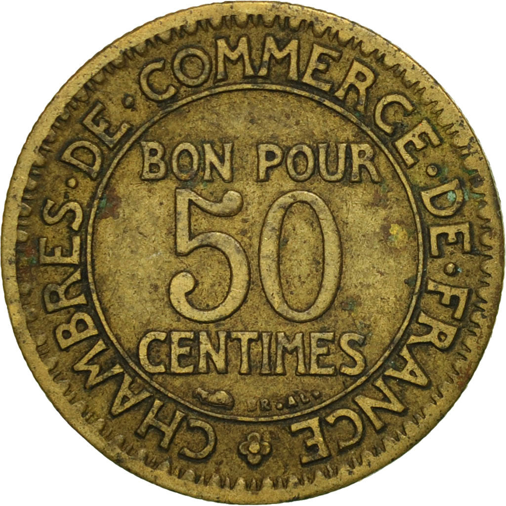 monnaie, France, Chambre de commerce, 50 Centimes, 1923, Paris, B+