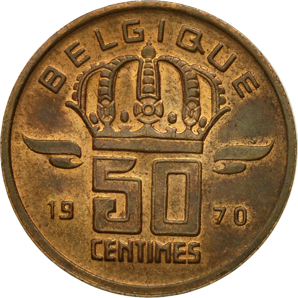 coin, Belgium, Baudouin I, 50 Centimes, 1970, EF(40-45), Bronze, KM:148.1
