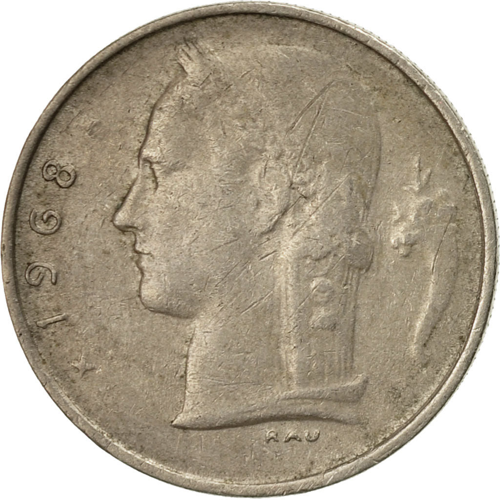 coin, Belgium, Franc, 1968, VF(20-25), Copper-nickel, KM:142.1