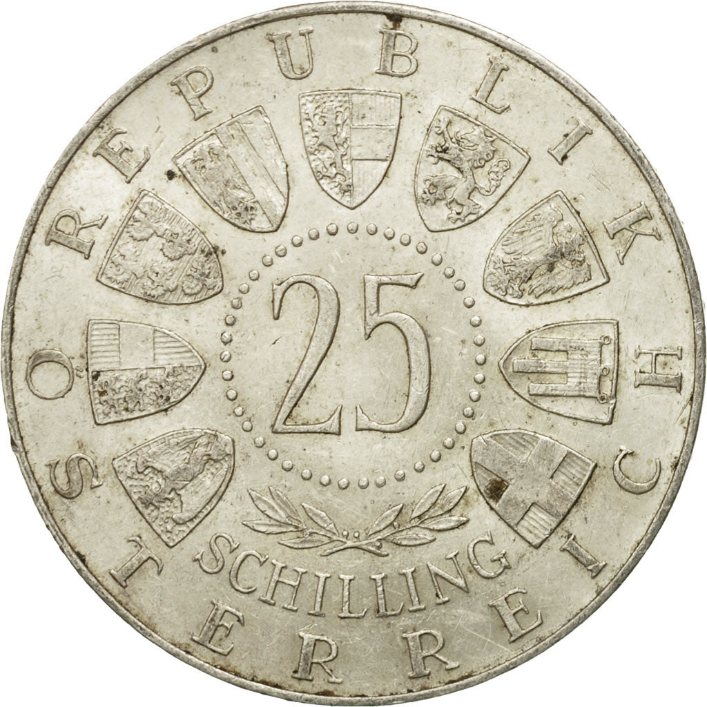 coin, Austria, 25 Schilling, 1957, EF(40-45), Silver, KM:2883
