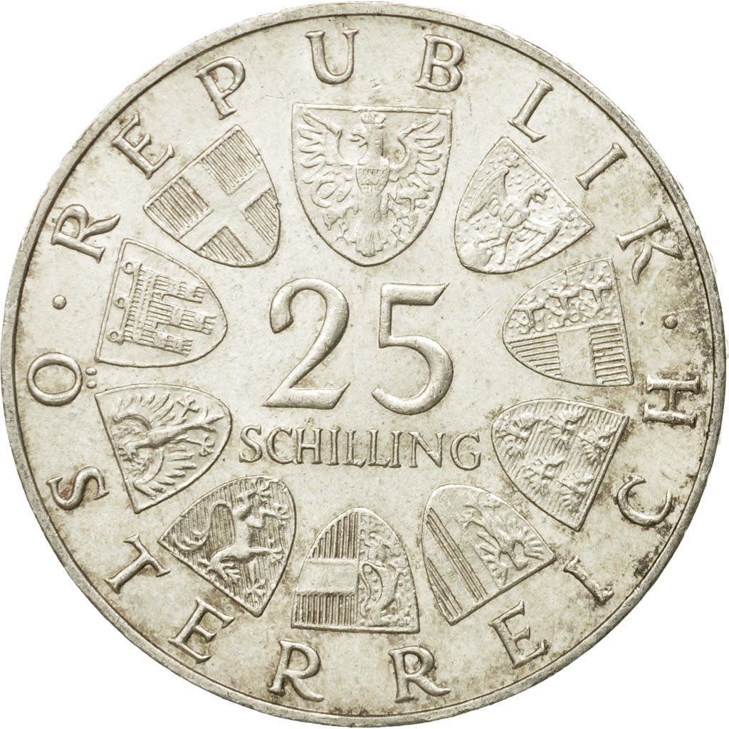coin, Austria, 25 Schilling, 1967, AU(50-53), Silver, KM:2901