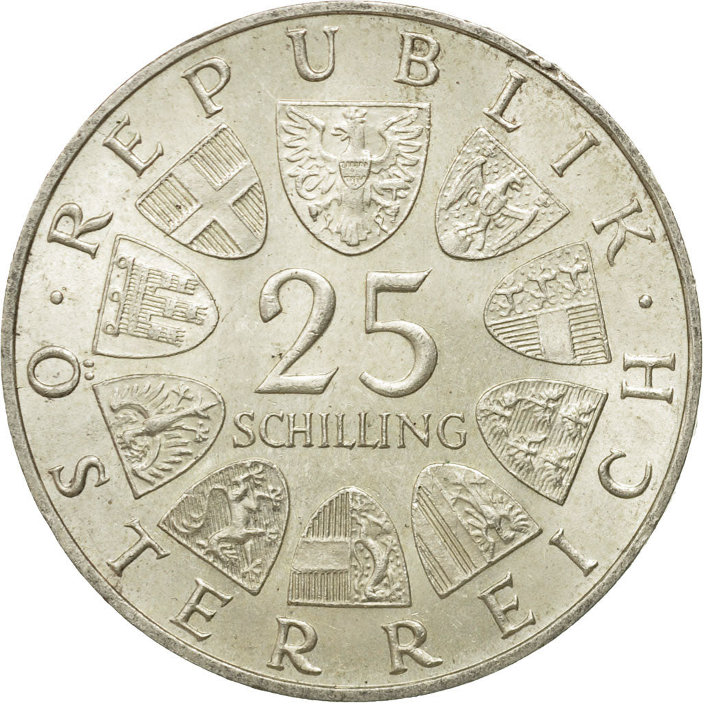 coin, Austria, 25 Schilling, 1966, AU(50-53), Silver, KM:2899