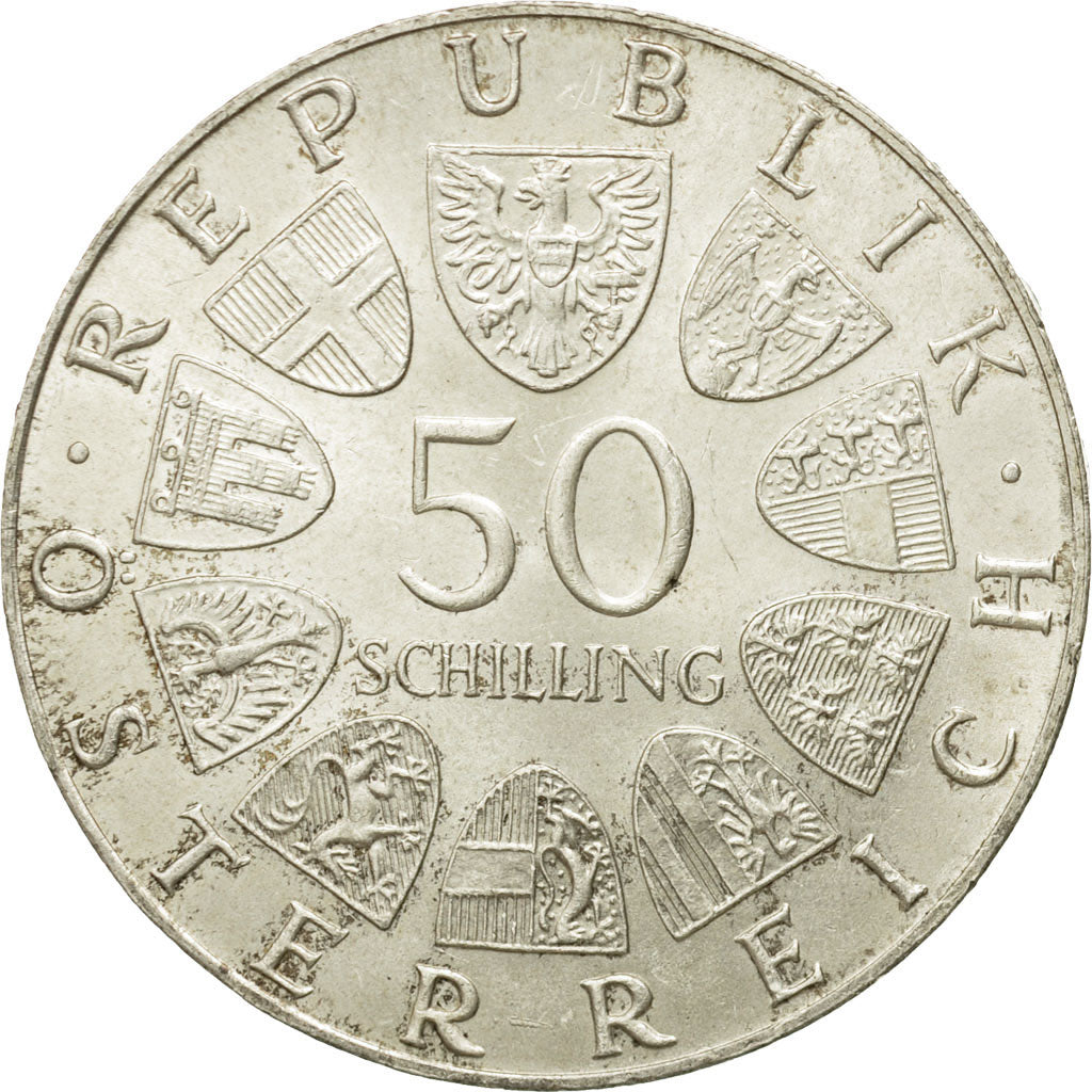 coin, Austria, 50 Schilling, 1974, AU(50-53), Silver, KM:2921