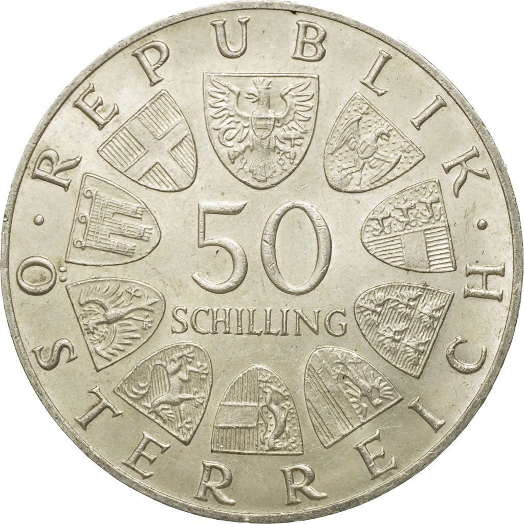 coin, Austria, 50 Schilling, 1965, AU(50-53), Silver, KM:2898
