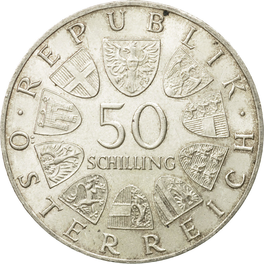 münze, Österreich, 50 Schilling, 1966, SS+, Silber, KM:2900