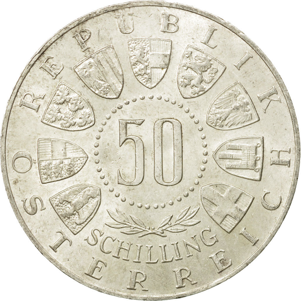 Moneta, Austria, 50 Schilling, 1964, EF(40-45), Srebro, KM:2896