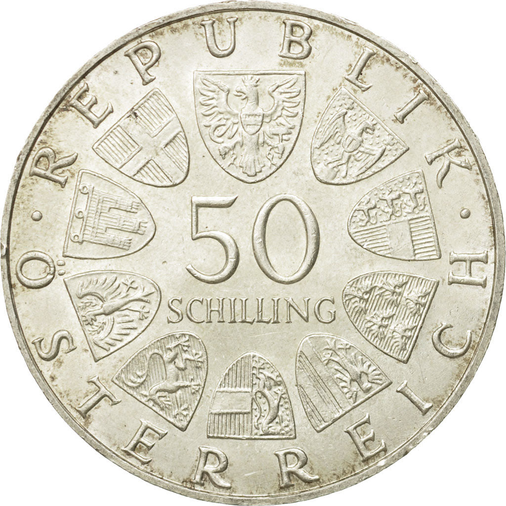 coin, Austria, 50 Schilling, 1972, AU(50-53), Silver, KM:2913