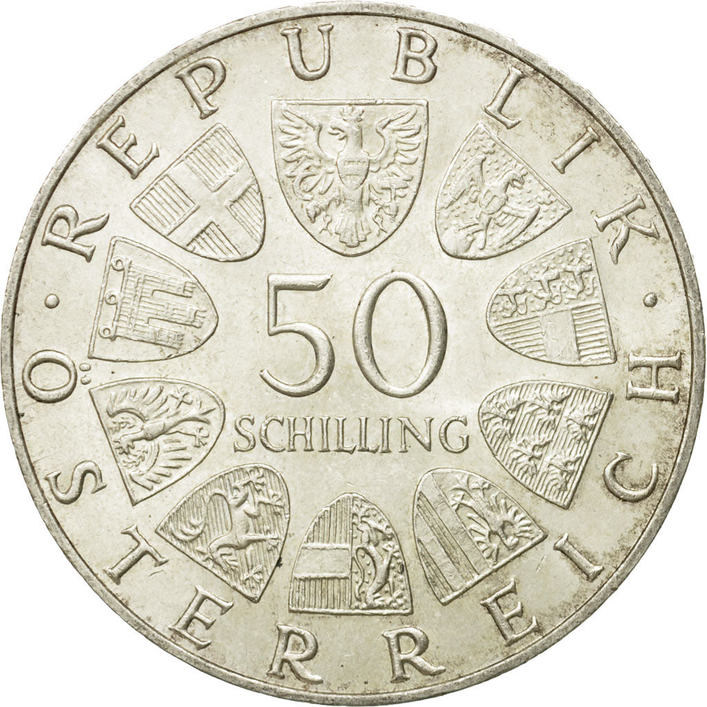 coin, Austria, 50 Schilling, 1971, AU(50-53), Silver, KM:2911