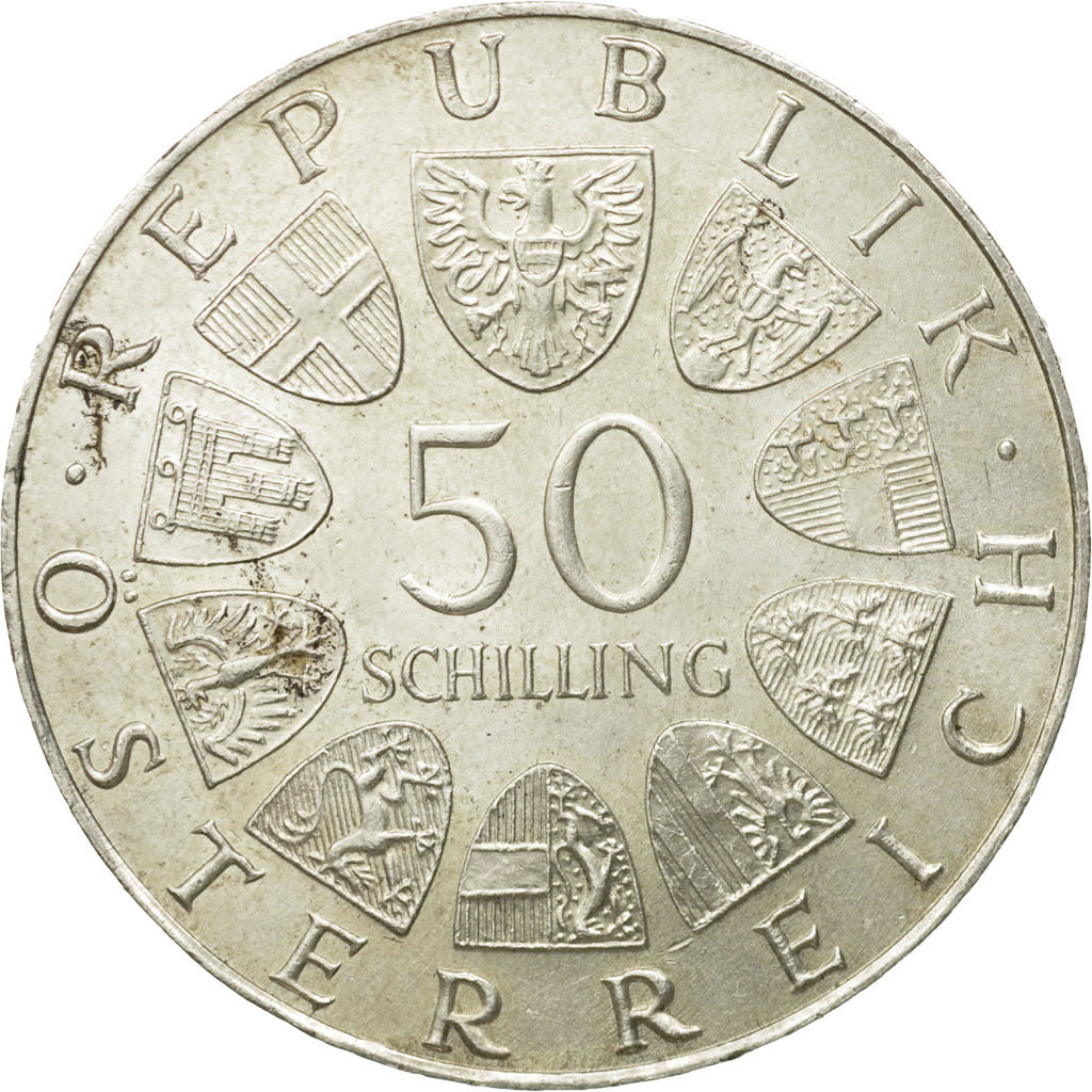 coin, Austria, 50 Schilling, 1973, AU(50-53), Silver, KM:2916
