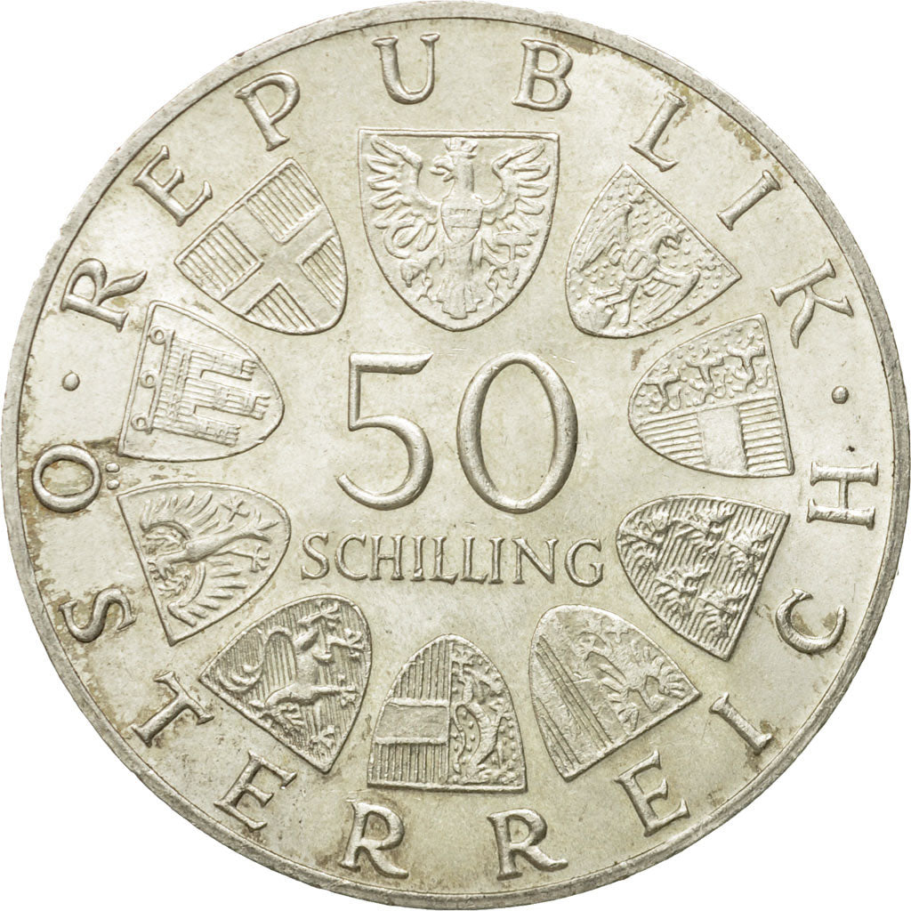 coin, Austria, 50 Schilling, 1969, AU(50-53), Silver, KM:2906