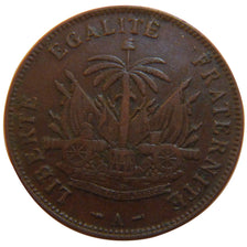 Haiti, 2 Centimes, 1894, Paris, KM #49, EF(40-45), Copper, 10.00