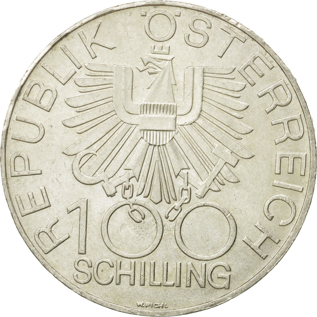 Coin, Austria, 100 Schilling, 1979, EF(40-45), Silver, KM:2943