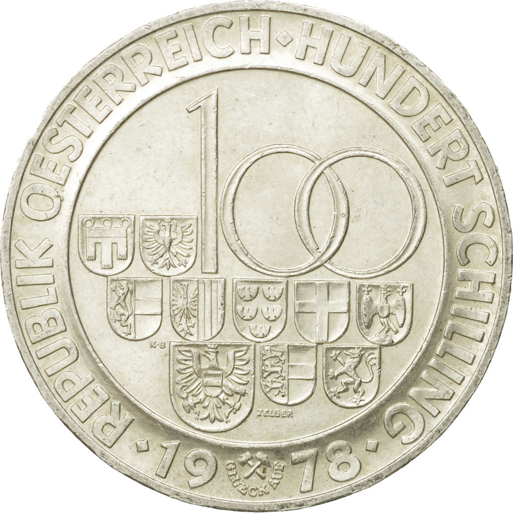 Coin, Austria, 100 Schilling, 1978, AU(50-53), Silver, KM:2941