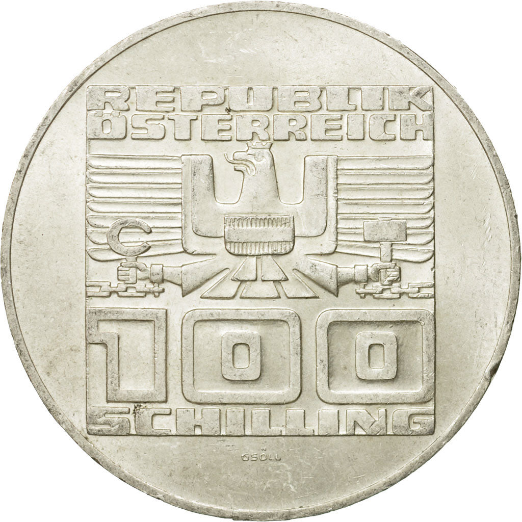 Coin, Austria, 100 Schilling, 1975, AU(55-58), Silver, KM:2925