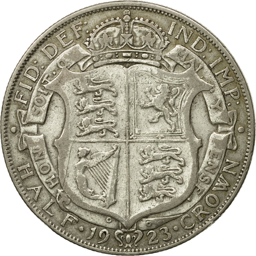 Coin, Great Britain, George V, 1/2 Crown, 1923, EF(40-45), Silver, KM:818.2