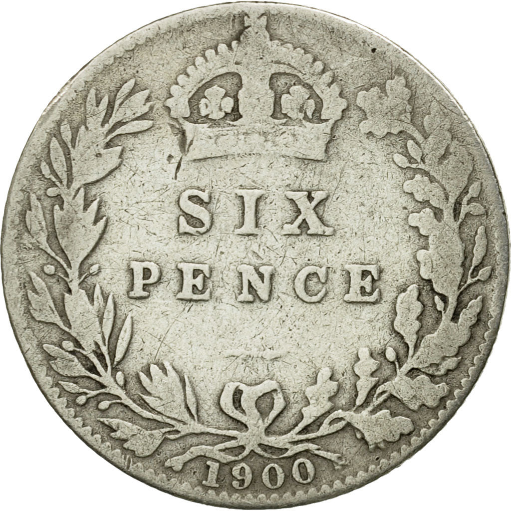 Coin, Great Britain, Victoria, 6 Pence, 1900, EF(40-45), Silver, KM:779