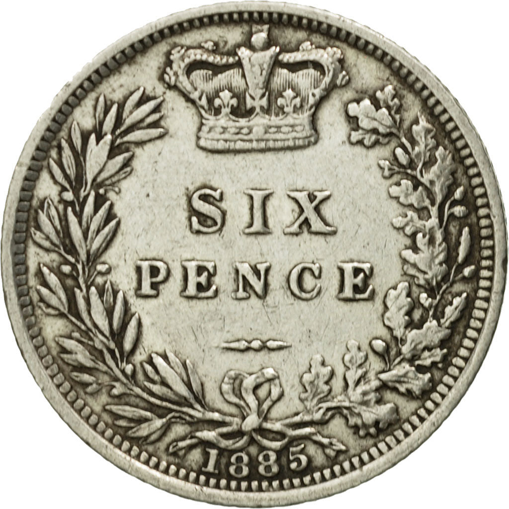 Coin, Great Britain, Victoria, 6 Pence, 1885, EF(40-45), Silver, KM:757