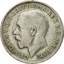 Coin, Great Britain, George V, 3 Pence, 1916, AU(50-53), Silver, KM:813