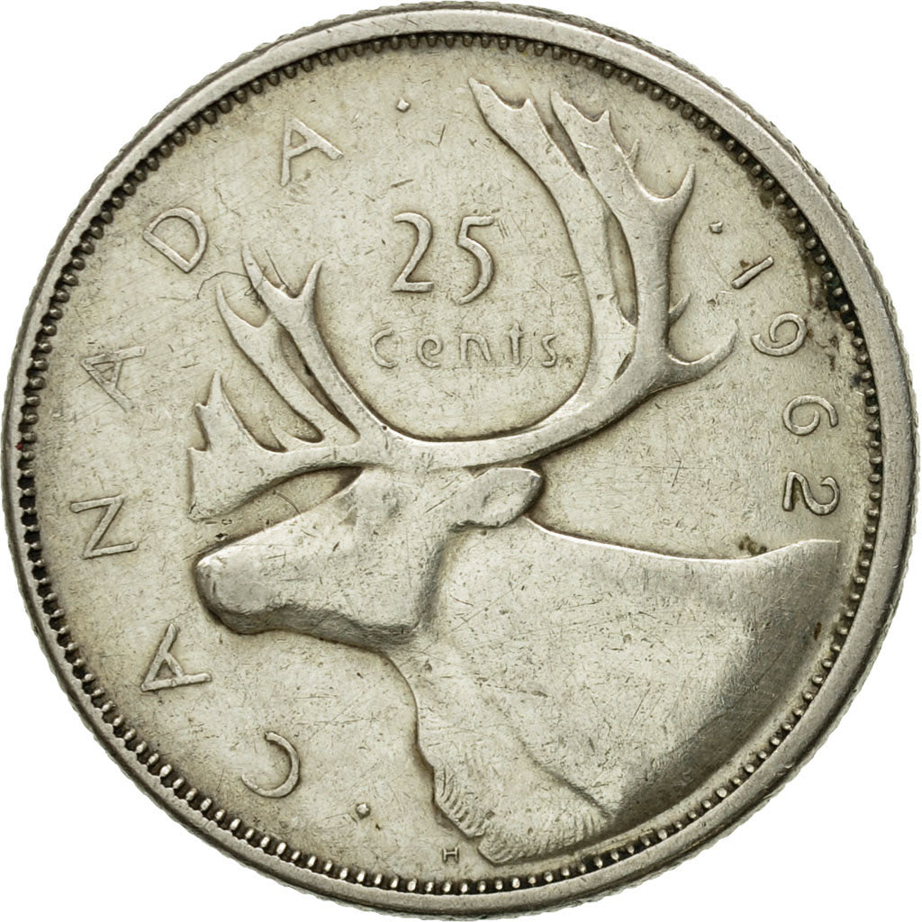 Coin, Canada, Elizabeth II, 25 Cents, 1962, Royal Canadian Mint, Ottawa