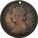 Coin, INDIA-BRITISH, Victoria, 1/4 Anna, 1862, VG(8-10), Copper, KM:467