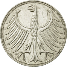 Monnaie, République fédérale allemande, 5 Mark, 1958, Karlsruhe, TTB+