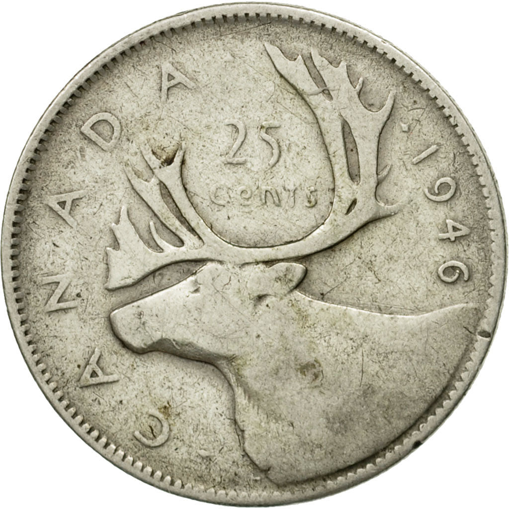 Monnaie, Canada, George VI, 25 Cents, 1946, Royal Canadian Mint, Ottawa, TTB