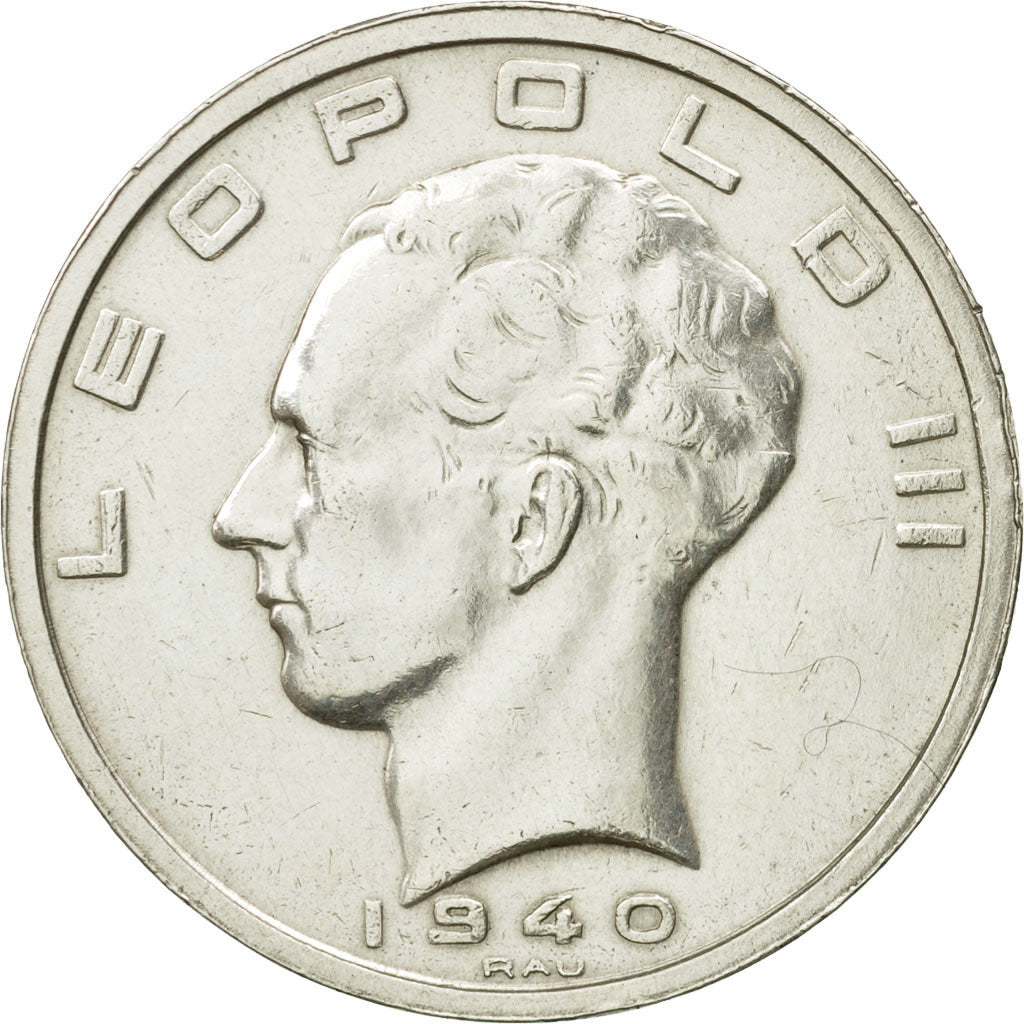 Coin, Belgium, 50 Francs, 50 Frank, 1940, AU(55-58), Silver, KM:122.1
