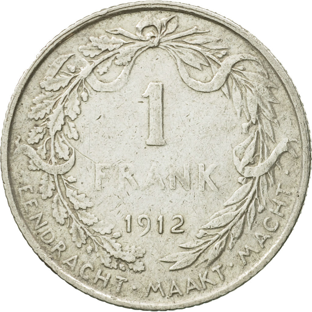 Coin, Belgium, Franc, 1912, EF(40-45), Silver, KM:73.1