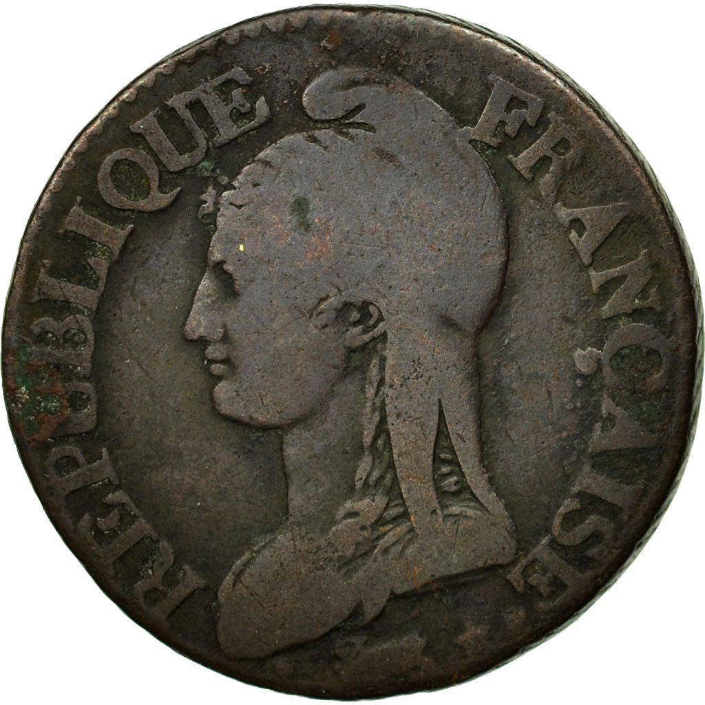 Coin, France, Dupré, Decime, AN 4, Paris, VF(20-25), Bronze, KM:636.1