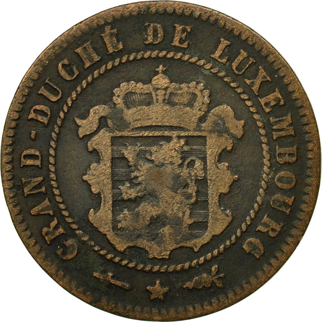 Monnaie, Luxembourg, William III, 5 Centimes, 1854, Utrecht, TTB, Bronze