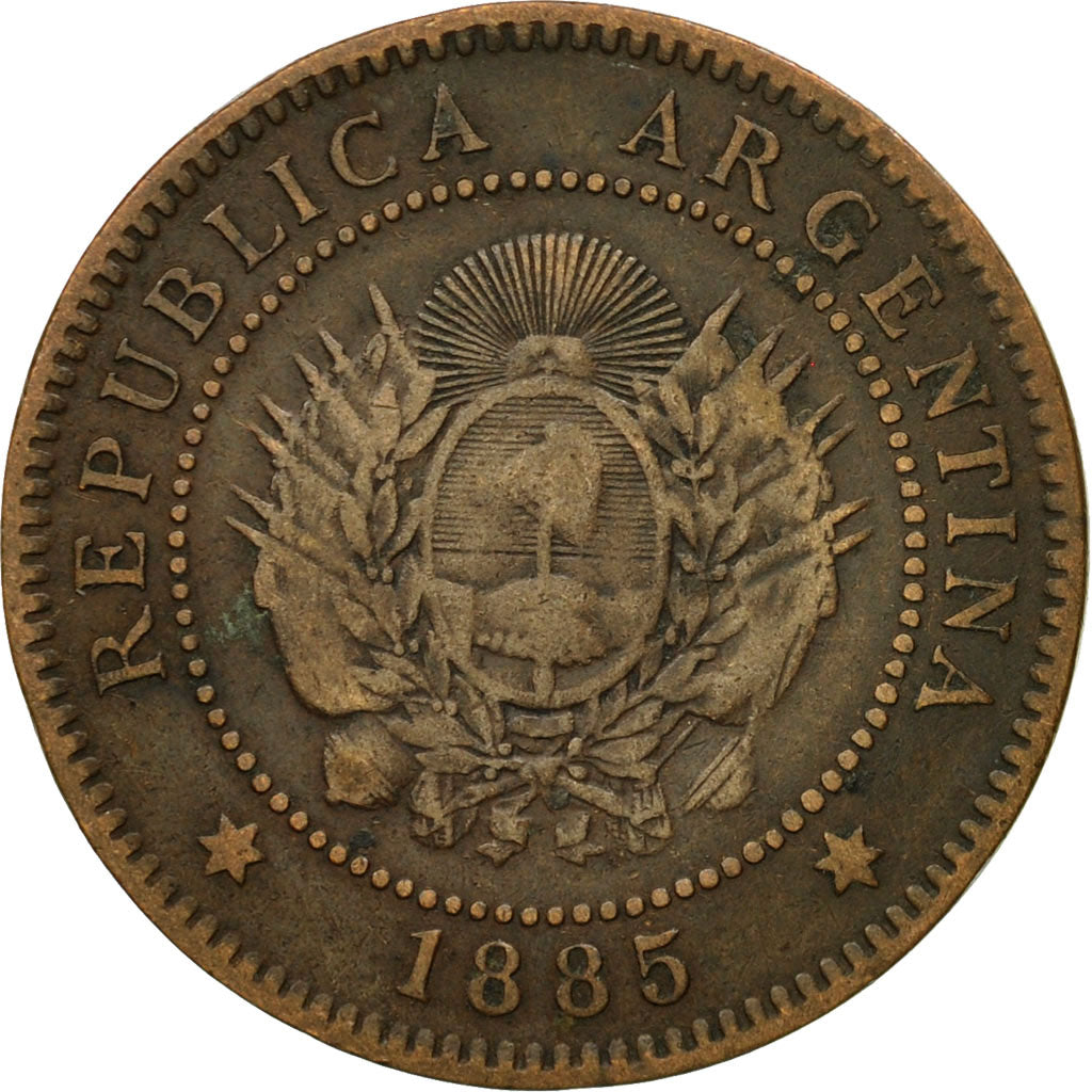 Moneta, Argentina, Centavo, 1885, BB, Bronzo, KM:32