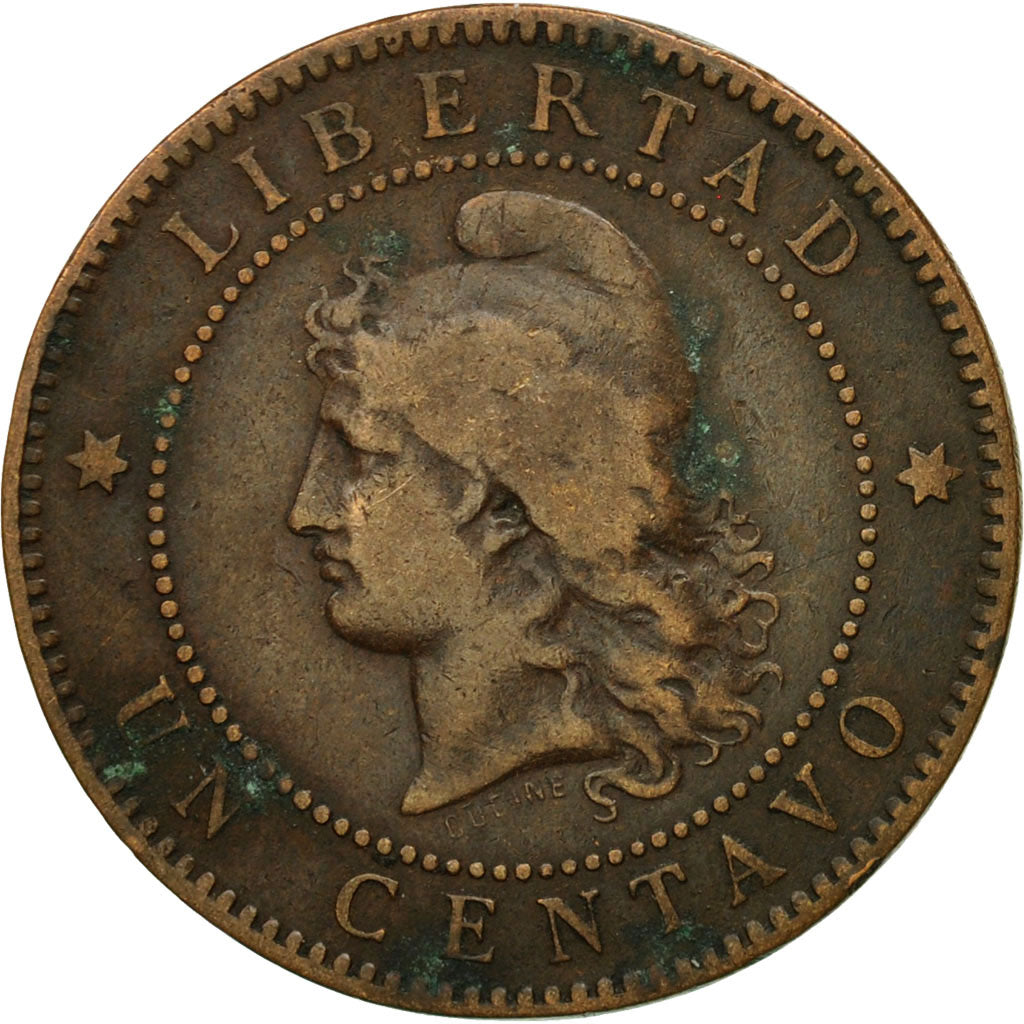 Moneta, Argentina, Centavo, 1885, BB, Bronzo, KM:32