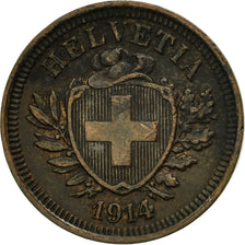 Coin, Switzerland, Rappen, 1914, Bern, EF(40-45), Bronze, KM:3.2