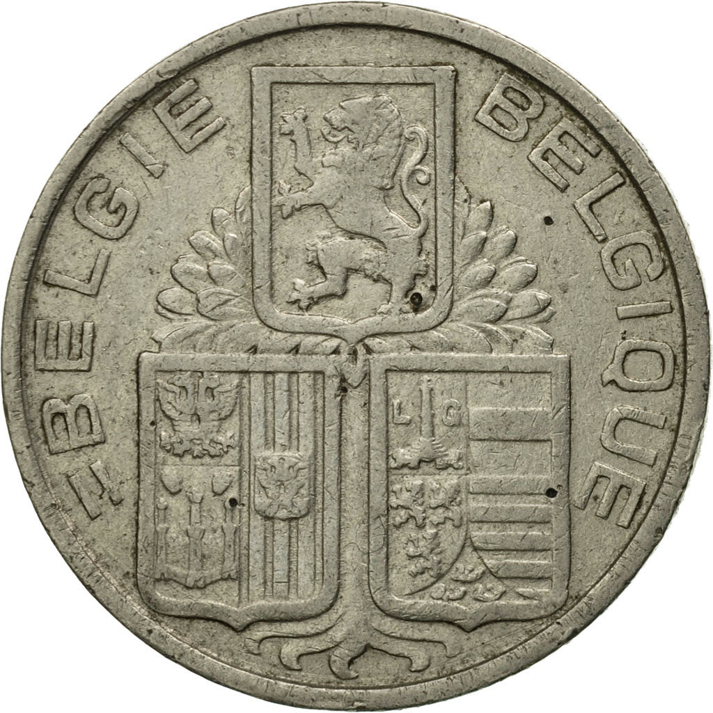 Moneda, Bélgica, 5 Francs, 5 Frank, 1939, MBC, Níquel, KM:117.1