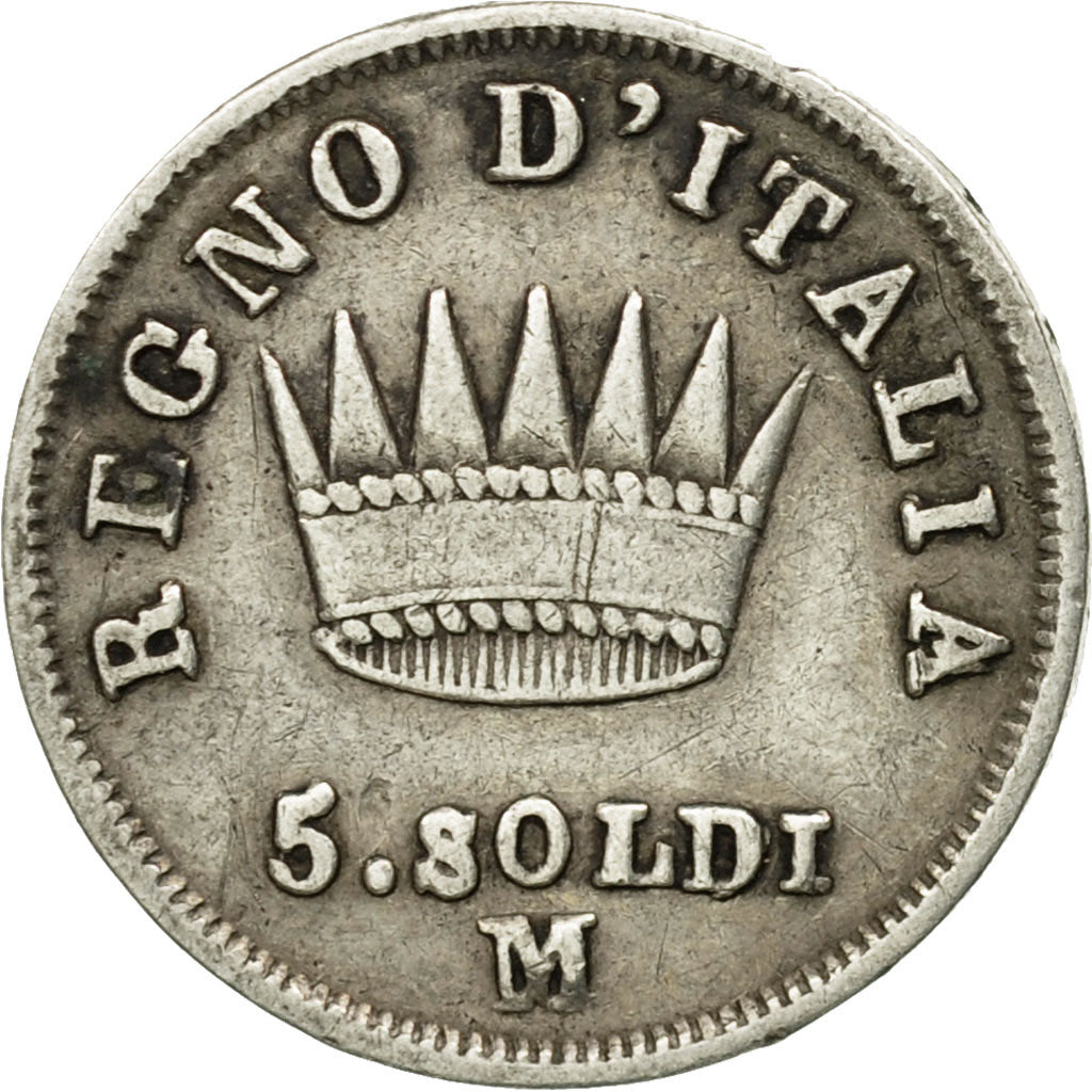 Coin, ITALIAN STATES, KINGDOM OF NAPOLEON, Napoleon I, 5 Soldi, 1814, Milan