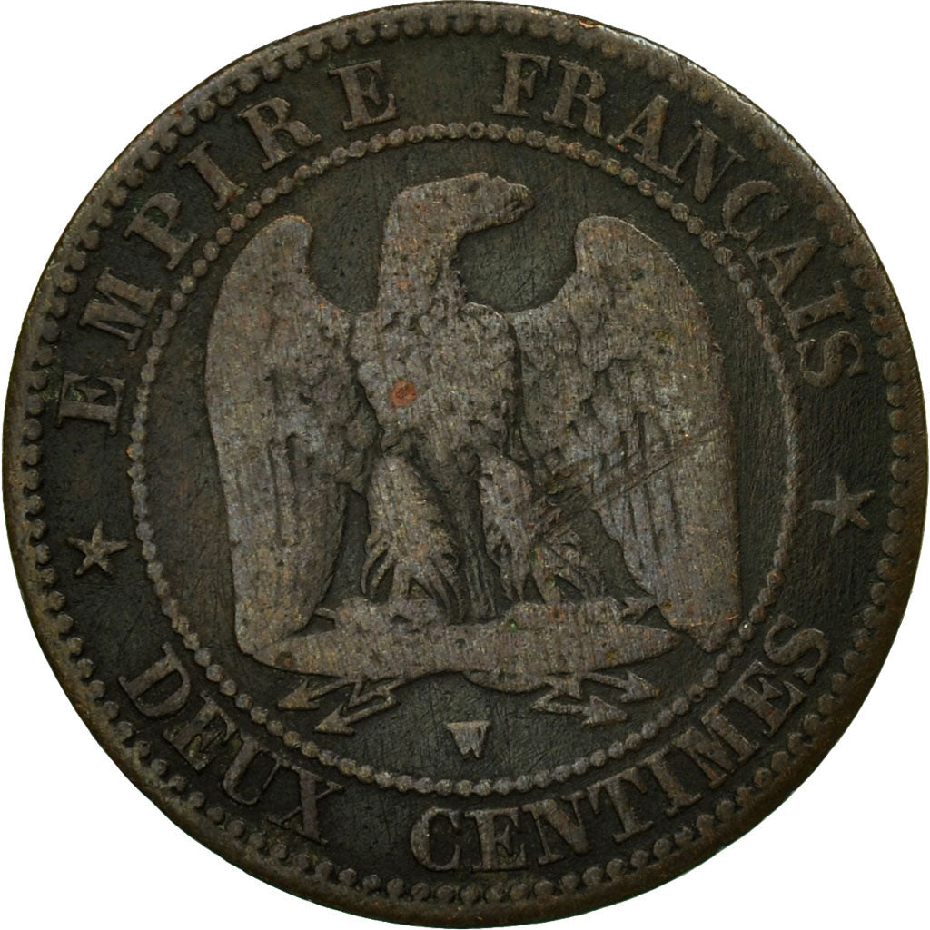 Moneta, Francja, Napoleon III, Napoléon III, 2 Centimes, 1856, Lille, F(12-15)