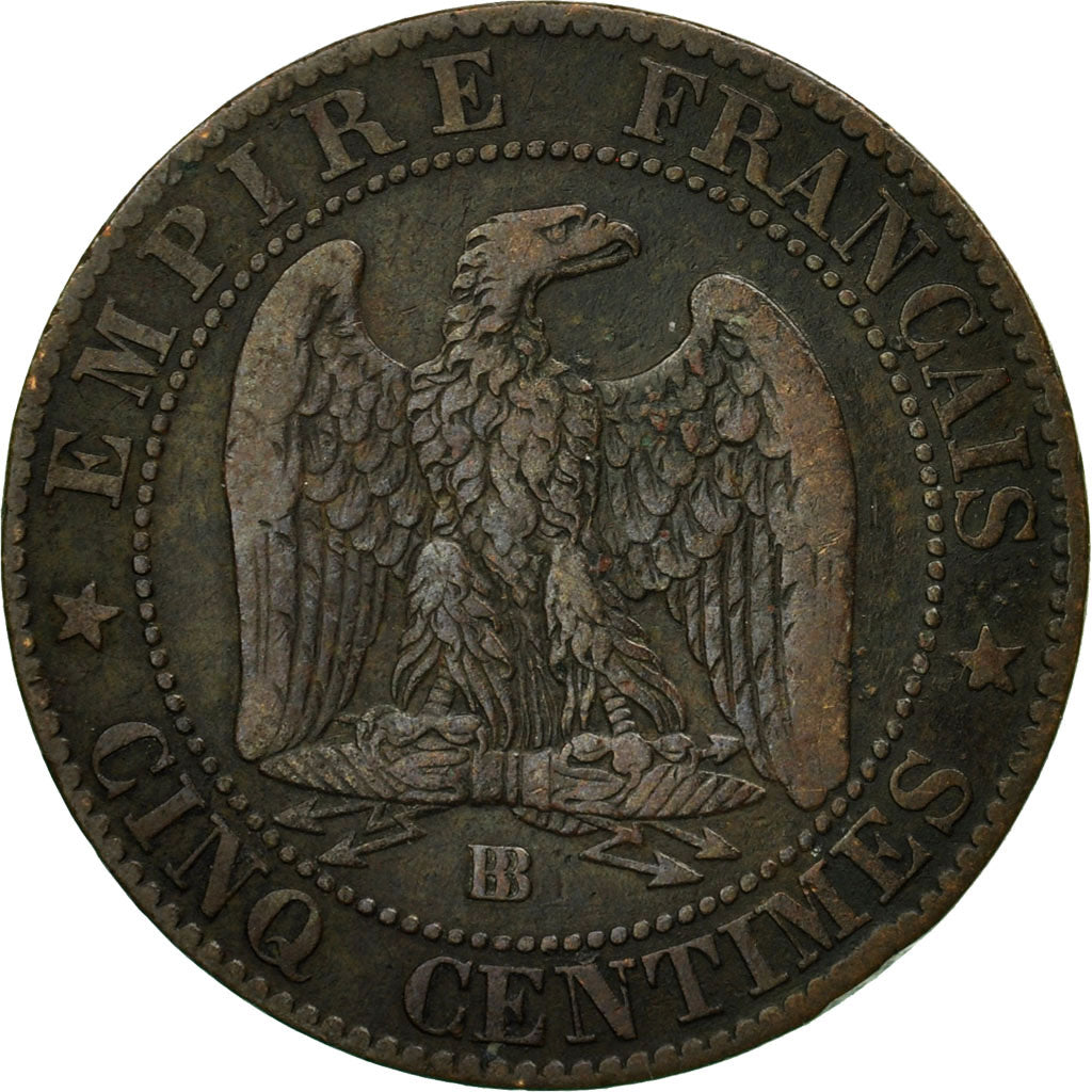 Coin, France, Napoleon III, Napoléon III, 5 Centimes, 1855, Strasbourg