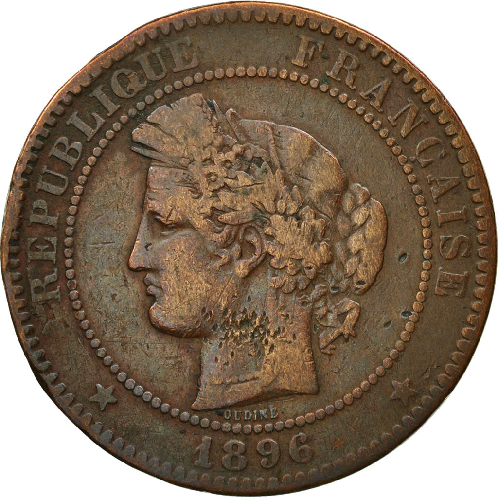 Coin, France, Cérès, 10 Centimes, 1896, Paris, VF(30-35), Bronze, KM:815.1