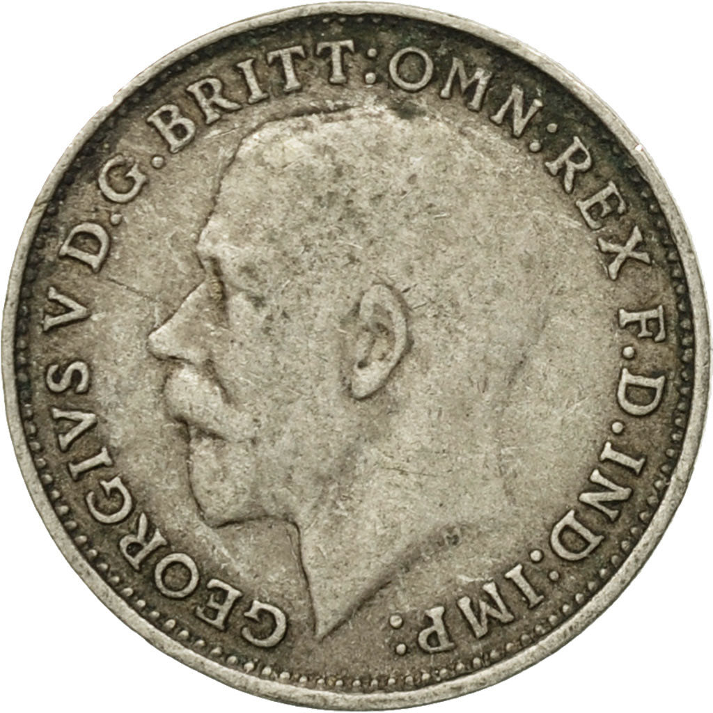 Coin, Great Britain, George V, 3 Pence, 1921, EF(40-45), Silver, KM:813a