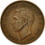 Coin, Great Britain, George VI, 1/2 Penny, 1943, AU(50-53), Bronze, KM:844