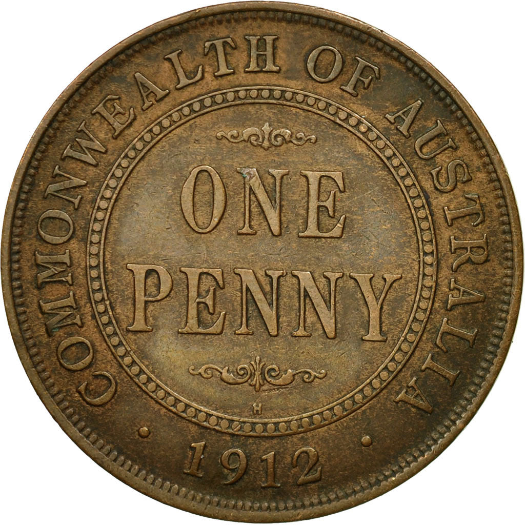 Coin, Australia, George V, Penny, 1912, AU(50-53), Bronze, KM:23