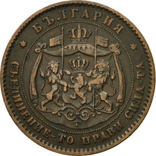 Coin, Bulgaria, Alexander  I, 5 Stotinki, 1881, AU(50-53), Bronze, KM:2