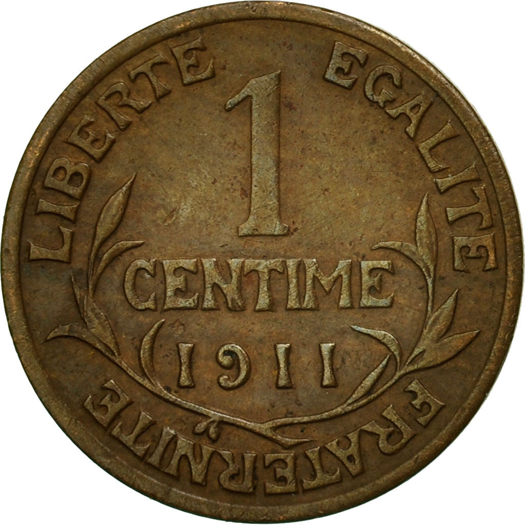 Moneda, Francia, Dupuis, Centime, 1911, Paris, MBC, Bronce, KM:840