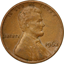 Coin, United States, Lincoln Cent, Cent, 1962, U.S. Mint, Philadelphia