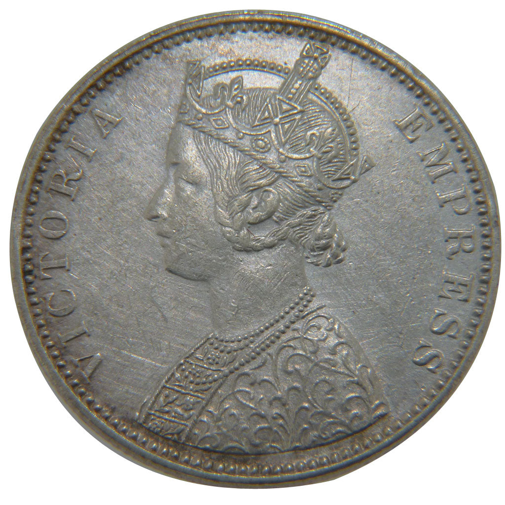 INDIA-BRITISH, Rupee, 1892, KM #492, AU(55-58), Silver, 30.79, 11.50