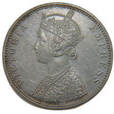 INDIA-BRITISH, Rupee, 1892, KM #492, AU(55-58), Silver, 30.79, 11.50