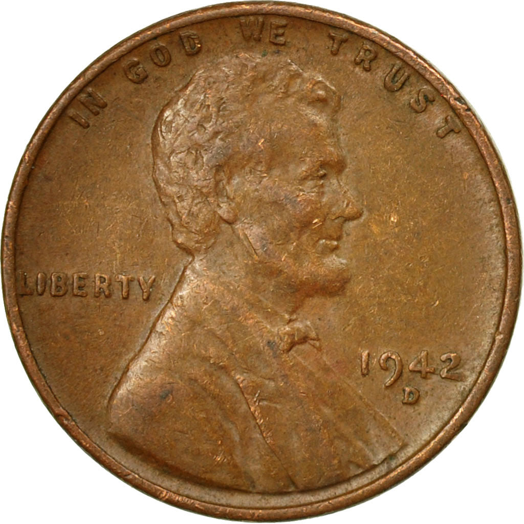 Coin, United States, Lincoln Cent, Cent, 1942, U.S. Mint, Denver, EF(40-45)