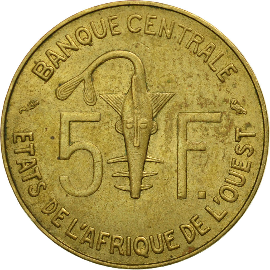 Coin, West African States, 5 Francs, 1973, Paris, VF(30-35)
