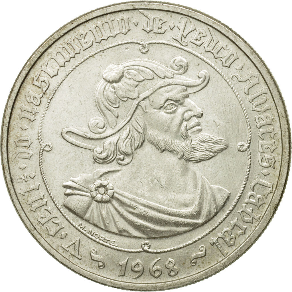 Coin, Portugal, 50 Escudos, 1968, AU(55-58), Silver, KM:593