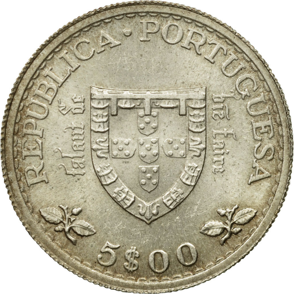 Coin, Portugal, 5 Escudos, 1960, Lisbon, EF(40-45), Silver, KM:587